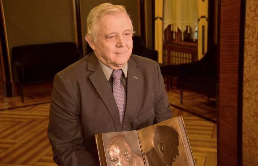 Laureát Ceny Karla Čapka pro rok 2020, spisovatel, esejista a překladatel Václav Jamek. Foto: Petr Nagy.