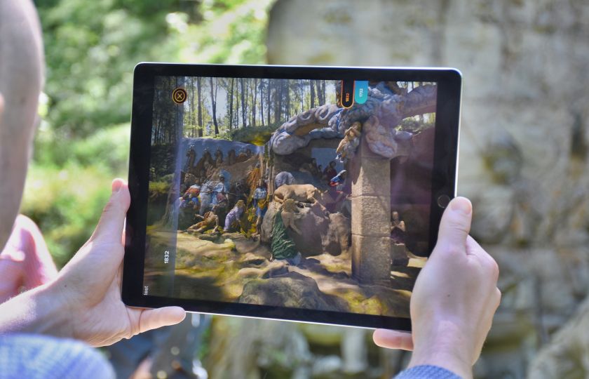 Aplikace ukazuje betlém v podobě, jakou mu dal Matyáš Bernard Braun. Foto: Královéhradecký kraj.