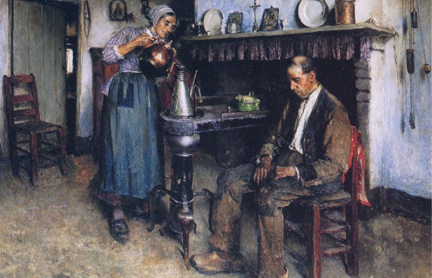 Evariste Carpentier (1845-1922): Les vieux, 95 x 130 cm. Zdroj: http://www.mercier.auction.fr/FR/index.php