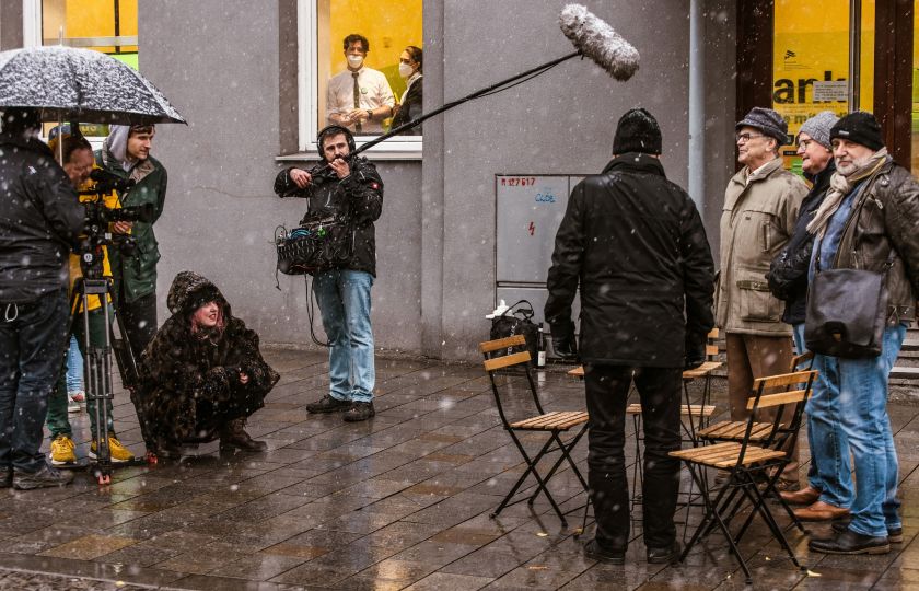 Natáčení dokumentu o Janu Skácelovi . Foto: ČT