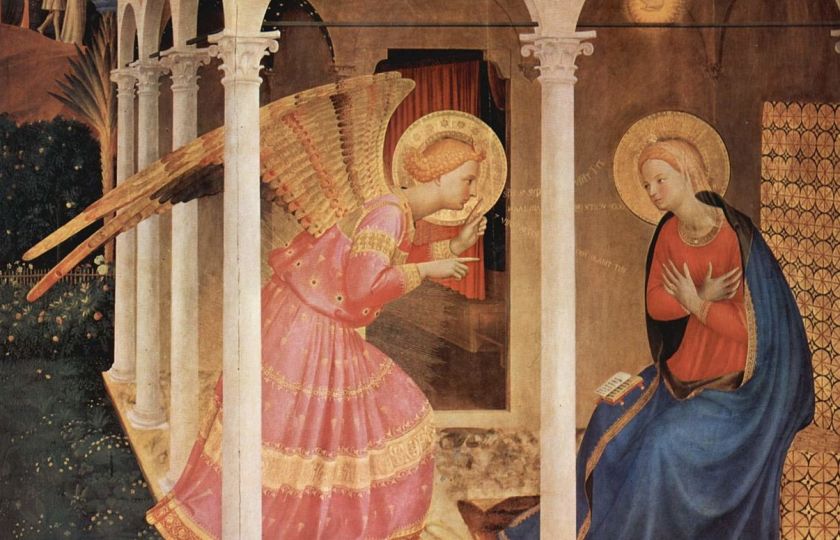 Fra Angelico: Zvěstování (výřez)
