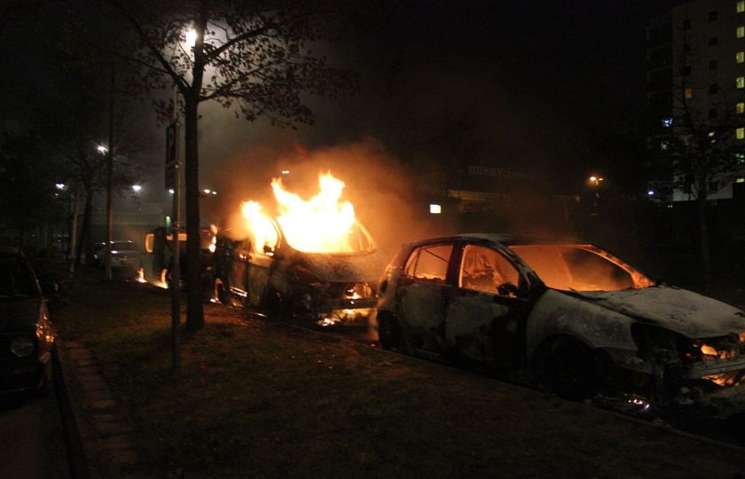 Nepokoje ve švédském Husby v roce 2013. Foto: Telefonkiosk, CC BY-SA 3.0