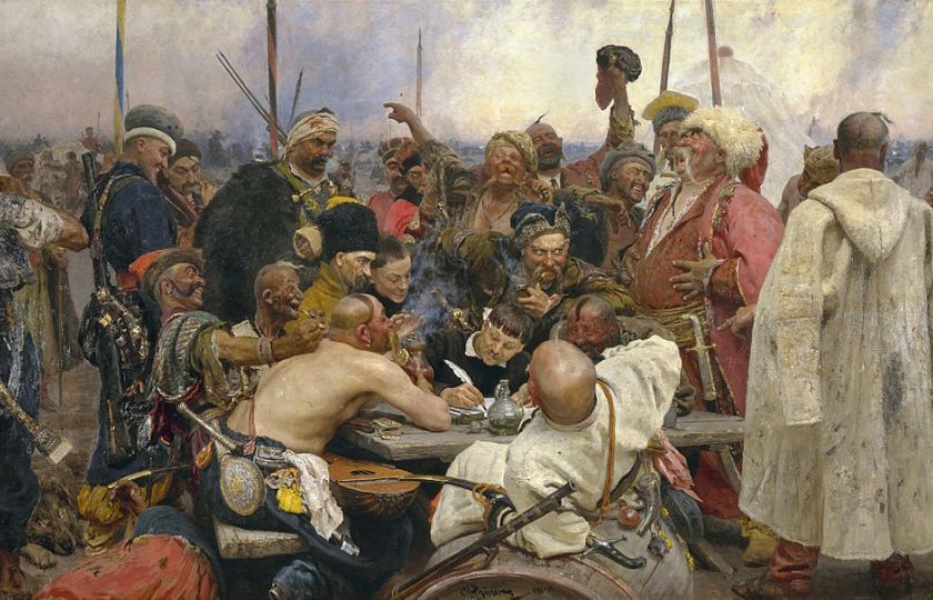 Ilja Repin: Záporožští kozáci odpovídají sultánovi