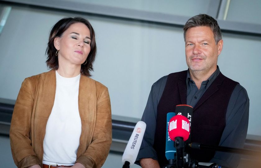 Spolupředsedové Zelených Annalena Baerbocková a Robert Habeck. Foto: Profimedia