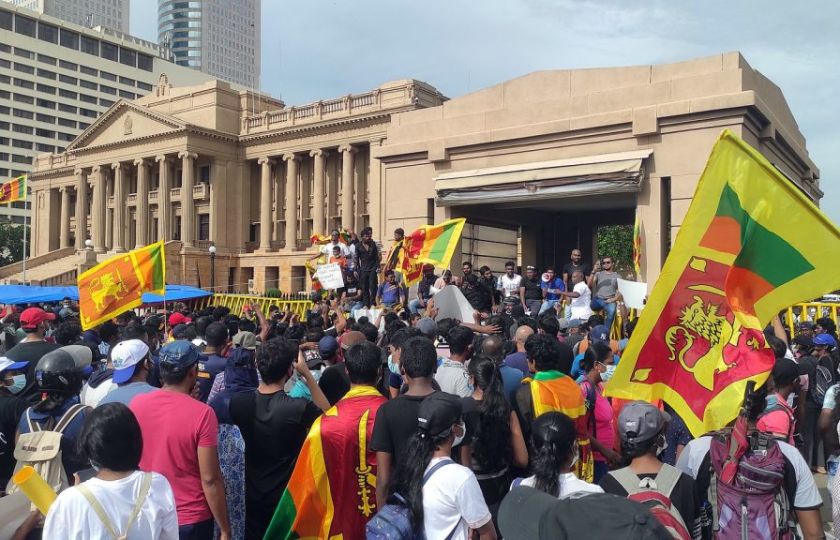 Protesty na Srí Lance. Foto: AntanO, CC BY-SA 4.0