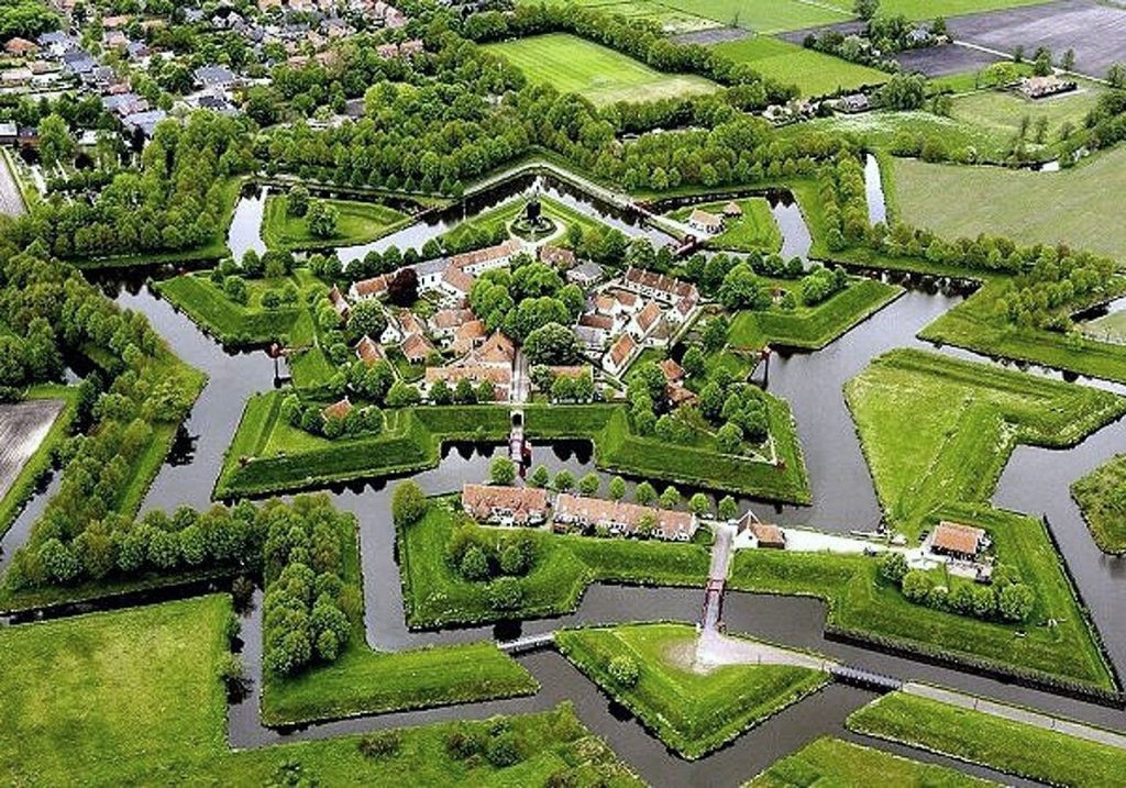 Pevnost Bourtange v Nizozemsku (1742), CC BY-SA 3.0.
